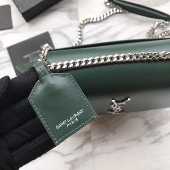 Replica YSL Saint Laurent Medium Sunset Bag Smooth Leather Green