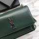 Replica YSL Saint Laurent Medium Sunset Bag Smooth Leather Green