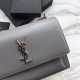 Replica YSL Saint Laurent Medium Sunset Bag Smooth Leather Gray