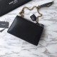 Replica YSL Saint Laurent Medium Sunset Bag Smooth Leather Black Gold Hardware