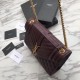Fake YSL Saint Laurent Envelope Small Bag Grain Embossed Claret Replica