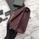 Fake YSL Saint Laurent Envelope Small Bag Grain Embossed Claret Replica