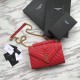 Replica YSL Saint Laurent Envelope Small Bag Grain Embossed Red