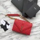 Replica YSL Saint Laurent Envelope Small Bag Grain Embossed Red