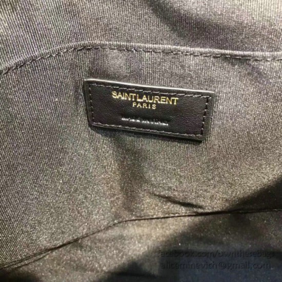 Replica Saint Laurent Clutch Bag Black with Gold Hardware