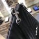 Fake Saint Laurent Clutch Bag Black with Silver Hardware Replica