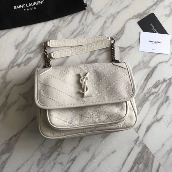 Replica YSL Saint Laurent Medium Niki Chain Bag White