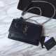 Replica YSL Saint Laurent Medium Sunset Bag In Crocodile Embossed Shiny Leather Dark Blue