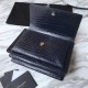 Replica YSL Saint Laurent Medium Sunset Bag In Crocodile Embossed Shiny Leather Dark Blue