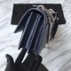 Replica YSL Saint Laurent Medium Sunset Bag In Crocodile Embossed Shiny Leather Dark Blue