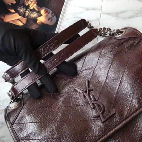 Replica YSL Saint Laurent Medium Niki Chain Bag Burgundy