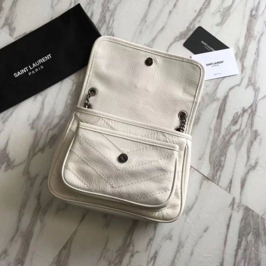 Replica YSL Saint Laurent Medium Niki Chain Bag White