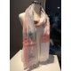 Fake Burberry Check Cashmere Silk Shawl 80 x 200 Orange Replica