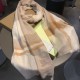 Replica Burberry Check Cashmere Silk Shawl 80 x 200 Brown