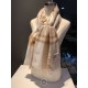 Replica Burberry Check Cashmere Silk Shawl 80 x 200 Brown