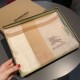 Replica Burberry Check Cashmere Silk Shawl 80 x 200 Brown
