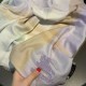 Replica Burberry Check Cashmere Silk Shawl 80 x 200 White