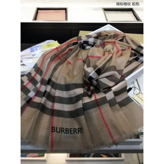 Replica Burberry Classic Check Cashmere Shawl Brown