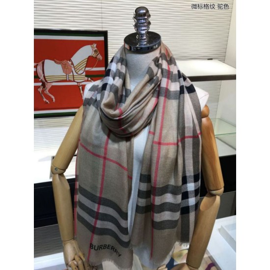 Replica Burberry Classic Check Cashmere Shawl Brown