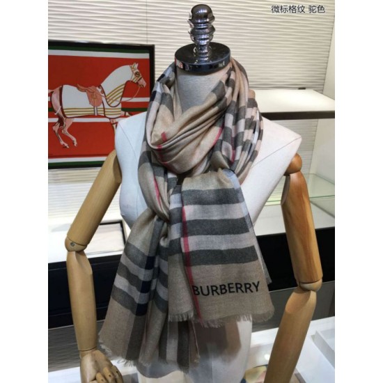 Replica Burberry Classic Check Cashmere Shawl Brown