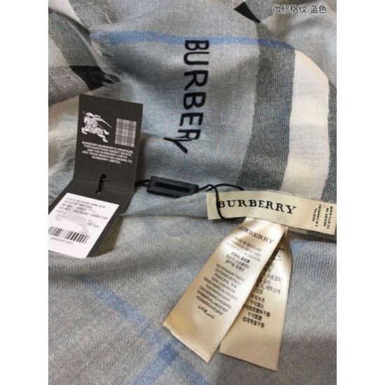 Replica Burberry Classic Check Cashmere Shawl Blue