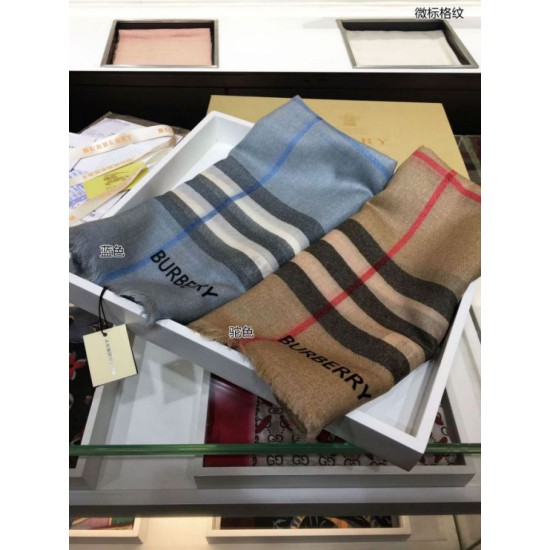 Replica Burberry Classic Check Cashmere Shawl Blue