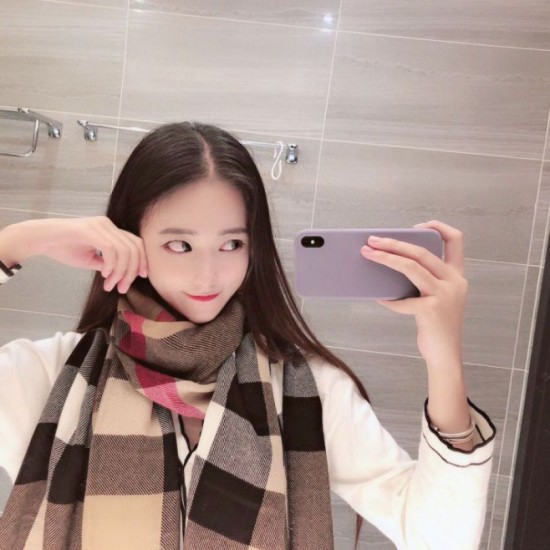 Fake Burberry Classic Check Cashmere Shawl 70 x 200 Brown Replica