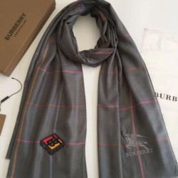 Fake Burberry TB Limited Edition Cashmere Shawl 80 x 200 Gray Replica