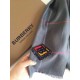 Fake Burberry TB Limited Edition Cashmere Shawl 80 x 200 Gray Replica