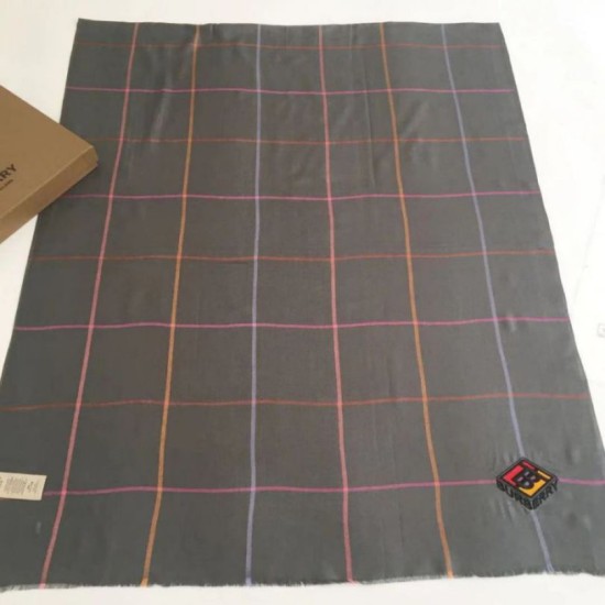 Fake Burberry TB Limited Edition Cashmere Shawl 80 x 200 Gray Replica