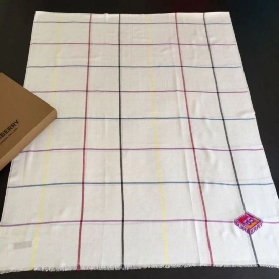Replica Burberry TB Limited Edition Cashmere Shawl 80 x 200 White