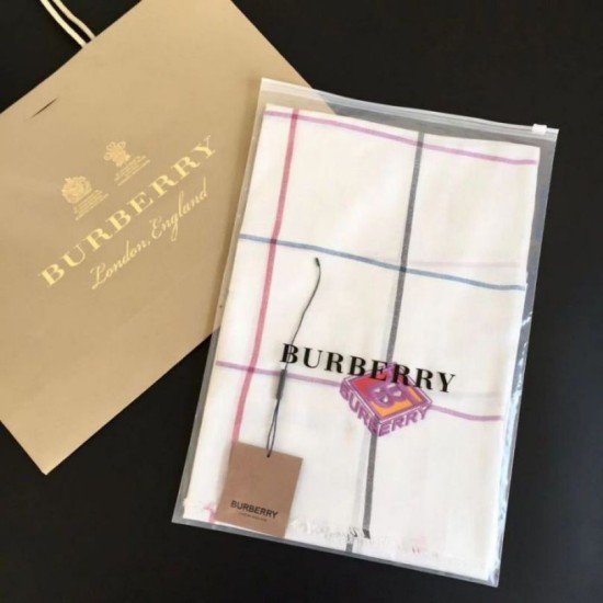 Replica Burberry TB Limited Edition Cashmere Shawl 80 x 200 White