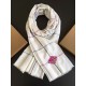 Replica Burberry TB Limited Edition Cashmere Shawl 80 x 200 White