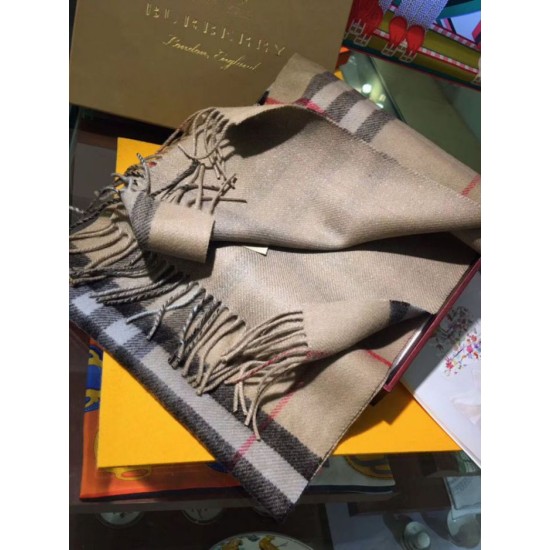 Replica Burberry Classic Double-Faced Cashmere Scarf 30 x 168 Brown