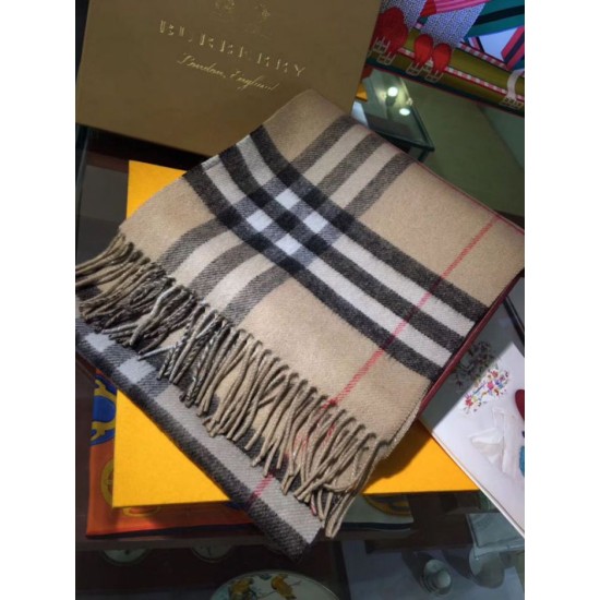 Replica Burberry Classic Double-Faced Cashmere Scarf 30 x 168 Brown