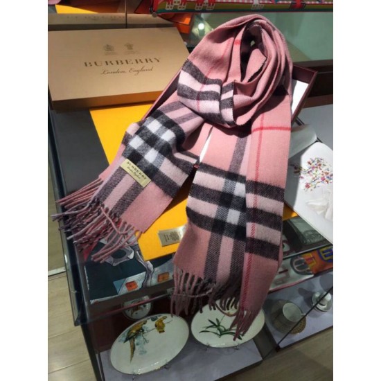 Replica Burberry Classic Double-Faced Cashmere Scarf 30 x 168 Pink
