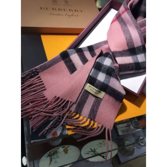 Replica Burberry Classic Double-Faced Cashmere Scarf 30 x 168 Pink