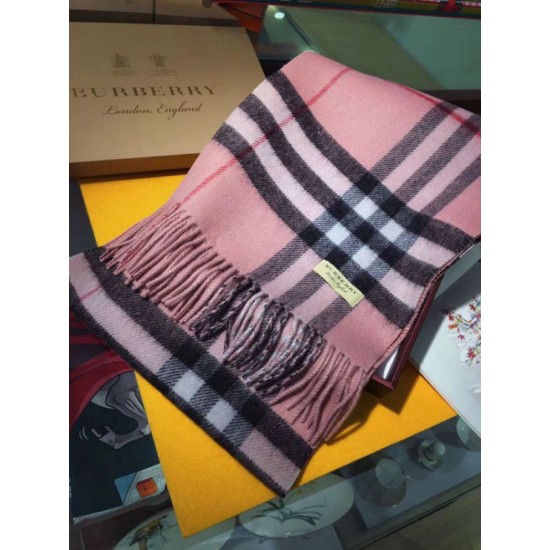 Replica Burberry Classic Double-Faced Cashmere Scarf 30 x 168 Pink