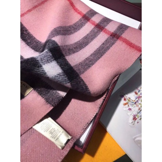 Replica Burberry Classic Double-Faced Cashmere Scarf 30 x 168 Pink