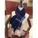 Replica Burberry Classic Double-Faced Cashmere Scarf 30 x 168 Dark Blue