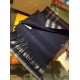 Replica Burberry Classic Double-Faced Cashmere Scarf 30 x 168 Dark Blue