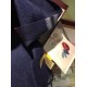 Replica Burberry Classic Double-Faced Cashmere Scarf 30 x 168 Dark Blue