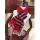 Fake Burberry Classic Double-Faced Cashmere Scarf 30 x 168 Red Replica