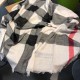 Fake Burberry Classic Check Cashmere Shawl 75 x 205 White Replica