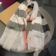 Replica Burberry Classic Check Cashmere Shawl 75 x 205 Gray