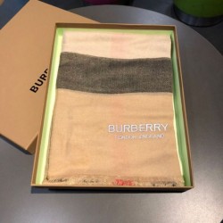 Fake Burberry Classic Check Cashmere Shawl 75 x 205 Apricot Replica
