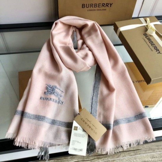 Replica Burberry Cashmere Solid Color Thin Schawl 80 x 200 Pink