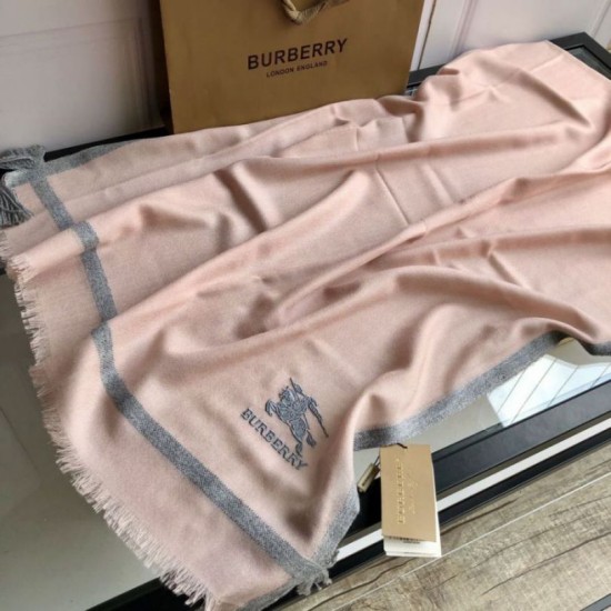 Replica Burberry Cashmere Solid Color Thin Schawl 80 x 200 Pink