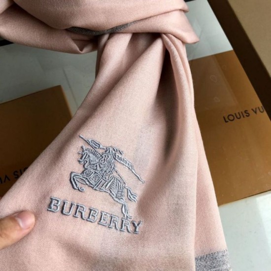 Replica Burberry Cashmere Solid Color Thin Schawl 80 x 200 Pink