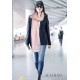 Replica Burberry Cashmere Solid Color Thin Schawl 80 x 200 Pink